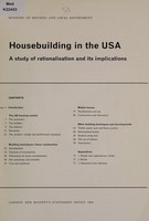 view Housebuilding in the USA : a study in rationalisation and its implications.