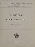 view Military roentgenology / War Department.