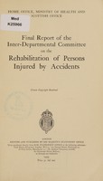 view Final report of the Inter-departmental Committee on the Rehabilitation of Persons Injured by Accidents.
