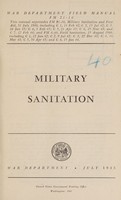 view Military sanitation / War Department.