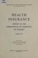 view Health insurance : report of the Commonwealth Committee of Enquiry.