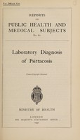 view Laboratory diagnosis of psittacosis.