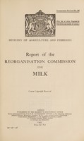 view Report of the Reorganisation Commission for Milk.