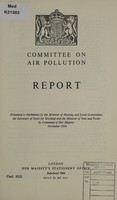 view Report / Committee on Air Pollution.