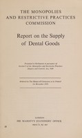 view Report on the supply of dental goods.