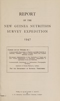 view Report of the New Guinea nutrition survey expedition, 1947 / [edited by E.H. Hipsley and F.W. Clements].