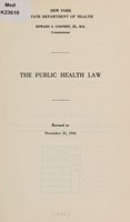 view The public health law : Rev. to December 31, 1944.