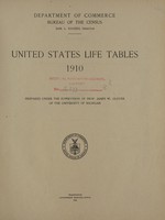 view United States life tables, 1910 / prepared under the supervision of Prof. James W. Glover, of the University of Michigan.