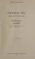 view Census 1951, England and Wales : fertility report.