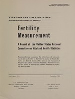 view Fertility measurement : a report.