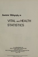 view Annotated bibliography on vital and health statistics.