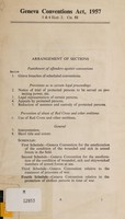 view Geneva Conventions Act, 1957 : 5 & 6 Eliz 2. Ch 52.