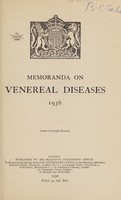 view Memoranda on venereal diseases, 1936.