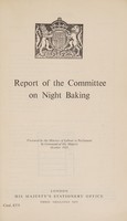 view Report of the Committee on Night Baking.