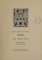 view Opening of main drainage works, on Thursday, 30th July, 1936 by Mr Alderman Edward Harris, chairman of the Sewerage and Drainage Committee / County Borough of Swansea.