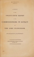 view Report of the Commissioners in Lunacy to the Lord Chancellor : 25th, 1870.