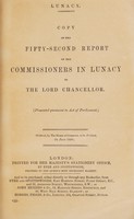 view Report of the Commissioners in Lunacy to the Lord Chancellor : 52nd, 1897.