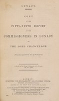 view Report of the Commissioners in Lunacy to the Lord Chancellor : 59th, 1904.