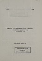 view Planning the medical workforce / Medical Manpower Standing Advisory Committee.
