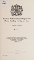 view Report of the Committee of Enquiry into Mental Handicap Nursing and Care.