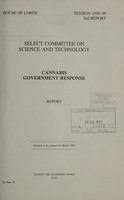 view Cannabis : government response report / Select Committee on Science and Technology.