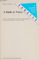 view A guide to veterinary pesticides : a key for veterinary workers to livestock pesticide nomenclature in the literature and in commerce, with notes on usage / Ministry of Agriculture, Fisheries and Food.