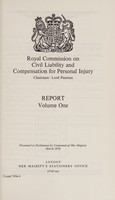 view Report / Royal Commission on Civil Liability and Compensation for Personal Injury.