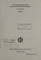 view New Zealand research and experimental development statistics : all sectors, 1992/93 / Ministry of Research, Science and Technology.