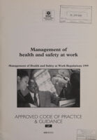 view Management of health and safety at work : management of health and safety at work regulations 1999 : approved code of practice & guidance / Health & Safety Commission.