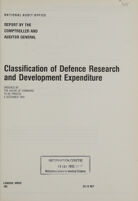 view Classification of defence research and development expenditure : report by the comptroller and auditor general / National Audit Office.