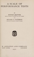 view A scale of performance tests / by Rudolf Pintner and Donald G. Paterson.