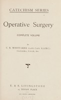 view Operative surgery / C.R. Whittaker.