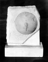 view M0000032: White stone caste with EICIAC EV carved