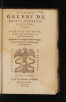 view De diebus decretoriis libri tres / Joanne Guinterio Andernaco interprete: nupperime ad exemplar Venetum recogniti & divulgati.