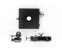 view M0000215: Natchet Collection: Mechanical stage plate, camera lucida and binocular ophthalmoscope