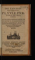 view De caussis naturalibus pluviae purpureae Bruxellensis / [Johann Marcus Marci von Kronland].