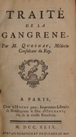 view Traité de la gangrene / [François Quesnay].