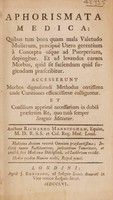 view Aphorismata medica: quibus tam bona quam mala valetudo mulierum, praecipue utero gerentium a conceptu usque ad puerperium, depingitur ... Acc. morbos dignoscendi methodus ... Et consilium apprime necessarium in dubia praesertim re, quo tuto semper sanguis mittatur / [Sir Richard Manningham].