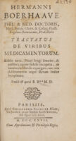 view Tractatus de viribus medicamentorum / [Herman Boerhaave].