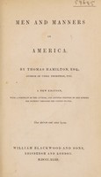 view Men and manners in America / By the author of Cyril Thornton, with a portrait of the author, and letters written by him during his journey through the United States.