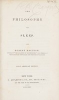 view The philosophy of sleep / [Robert Macnish].