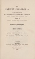 view Mechanics / By Henry Kater and Dionysius Lardner.