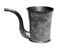 view M0000480: Pewter feeding bottle, 18th century