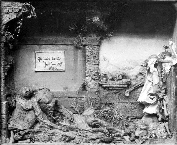 M0000803: Wax model of the 1657 plague