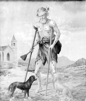 view M0000800: Saint Lazarus with two dogs