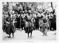 view M0001010: Photograph of three African women dancing