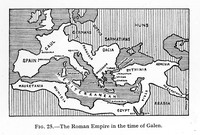 view M0000910: Map of the Roman Empire in the time of Galen / M0000911: Map showing European centres of anatomical study