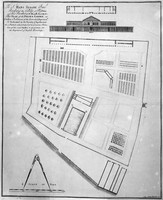 view M0001649: Reproduction of a plan of Chelsea Physic Garden, engraving by Sutton Nicholls, 1725