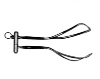 view M0001483: Obstetrical forceps or 'retroceps' from 1867, type designed by L. Hamon around 1864