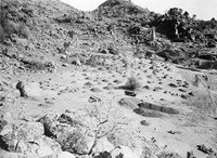 view M0001533: Photograph of the general landscape and view of the excavations at Jebel Moya, Henry Wellcome's archeological site in Sudan